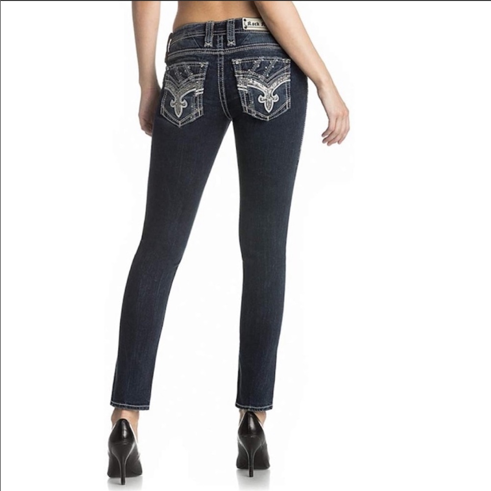 Rock Revival Skinny Bling Stretch Ankle Jeans  NEW